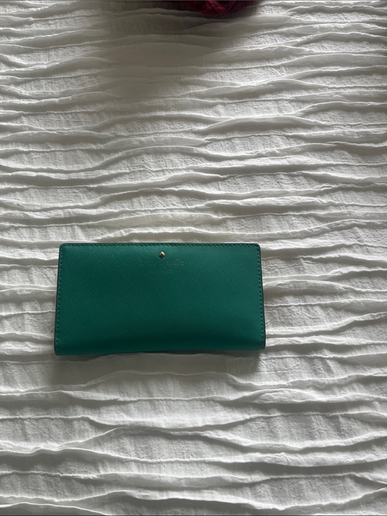 kate spade Handbags - kate spade Emerald Green Saffiano Long Wallet
